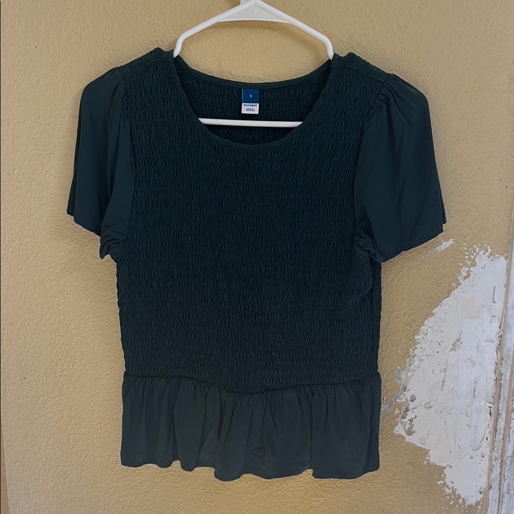 Women's Black Smocked Top